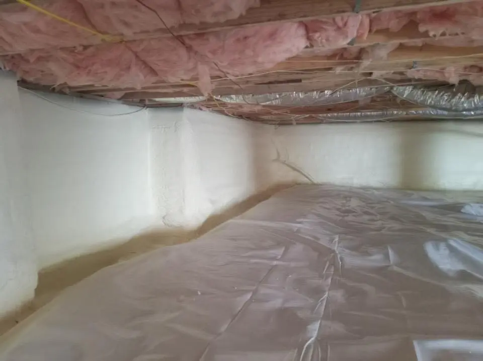 Crawl space encapsulation with closed-cell spray foam for Spray Foam Roofing in Chackbay
