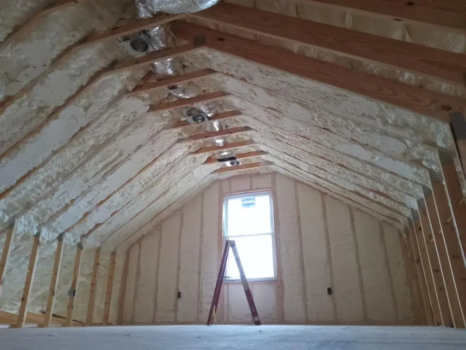 Spray foam roofing application for Crawl Space Insulation project in Chackbay